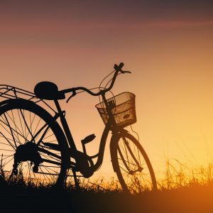 Puesta de Sol Con Bicicleta