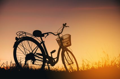 Puesta de Sol Con Bicicleta